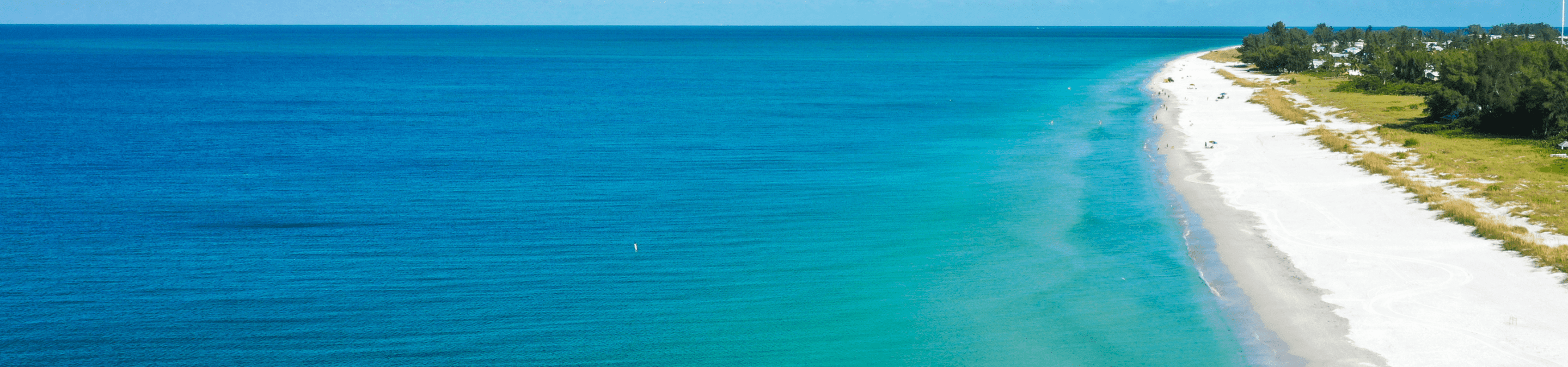 aerial view of the north end of Anna Maria Island, Bean Point.